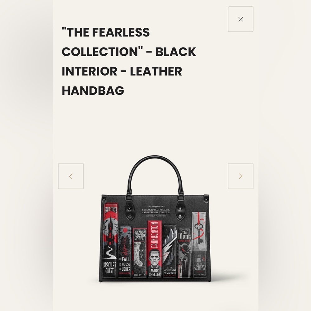 Lettoria Gothic Literature REAL Leather Handbag